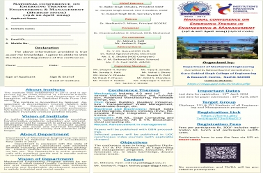 National conference on Emerging Trends in  Engineering & Management