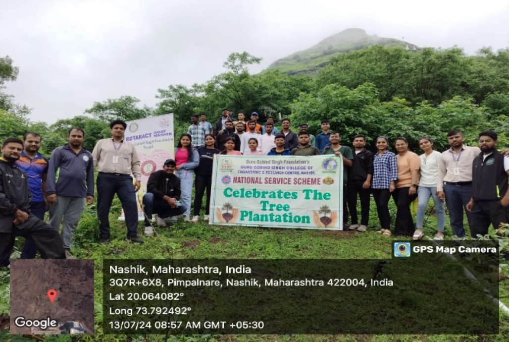 Tree plantation by NSS team GCOERC and Rotaract club of GCOERC